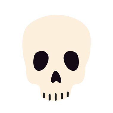 Cadılar Bayramı kafatası simgesi - vektör illüstrasyonu