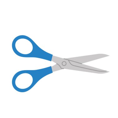 makas simgesini aç; kesimi, yaratıcılığı ve zanaat çalışmasını sembolize et - vektör illüstrasyonu-