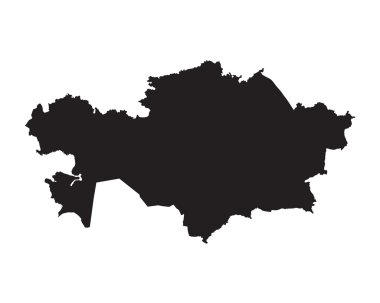 siyah Kazakistan Haritası