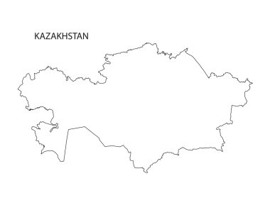 Kazakistan Haritası taslağını