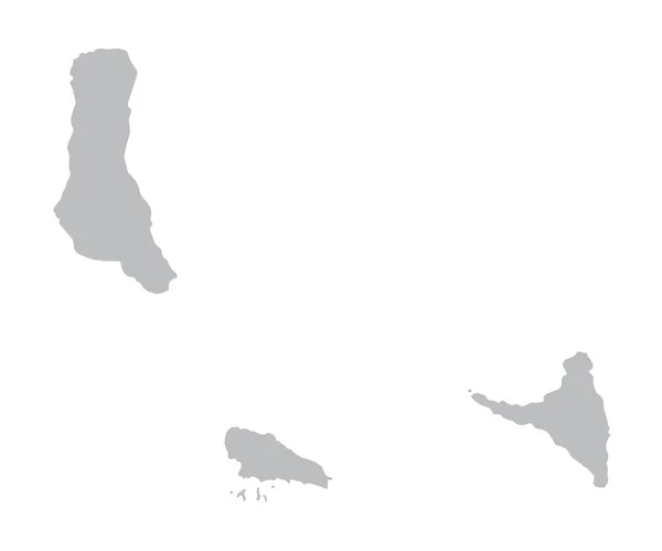 Mapa gris de Comoras — Archivo Imágenes Vectoriales