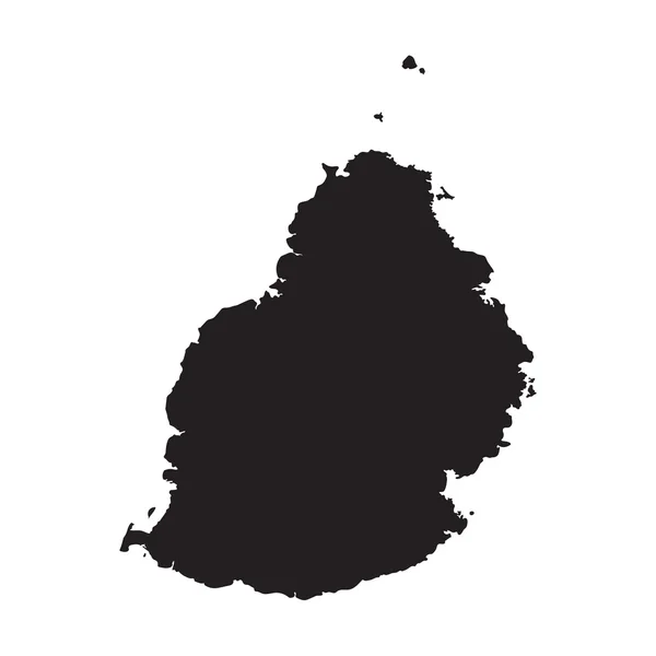 Black map of Mauritius — Stock Vector