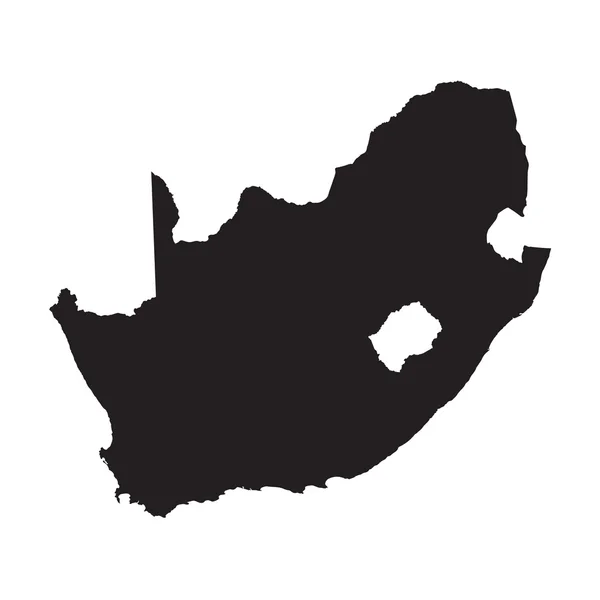 Mapa czarny wektor Republiki Południowej Afryki — Wektor stockowy
