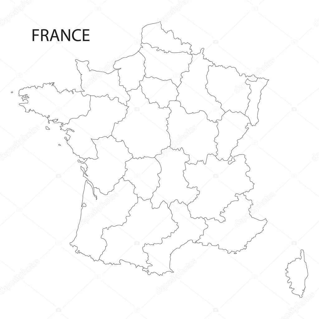 France Outline Political Map Outline Of France Map (All Regions On Separate Layers) Stock Vector Image  By ©Chrupka #86256408