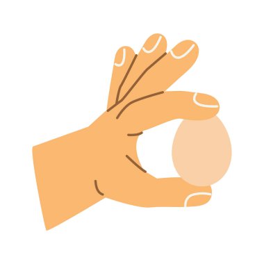 Paskalya, yeni yaşam ve yenilenme, bahar geleneği ve tazelik konsepti, bayram ve mevsimsel temaların sembolü olarak el ele tutuşmak - vektör ilülasyonu