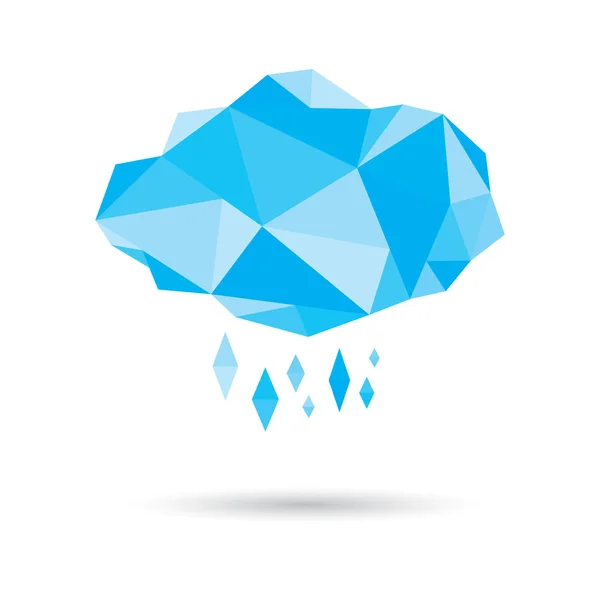 Nuage vectoriel de pluie polygonale — Image vectorielle