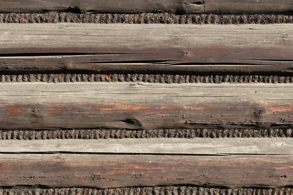 Madera troncos pared fondo — Foto de Stock