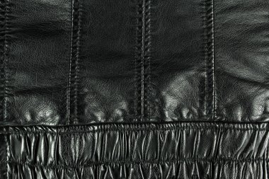 siyah deri ceket doku