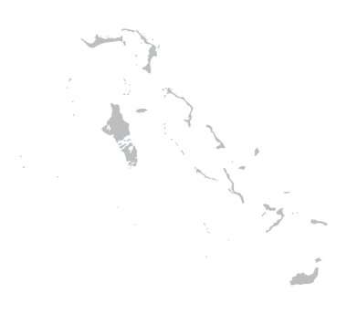 Bahamalar Haritası gri vektör