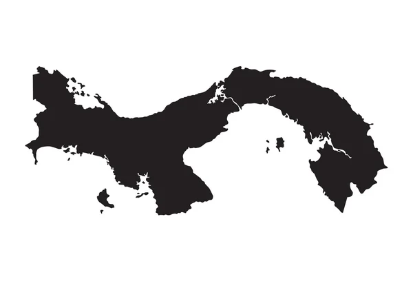 Carte noire de Panama — Image vectorielle