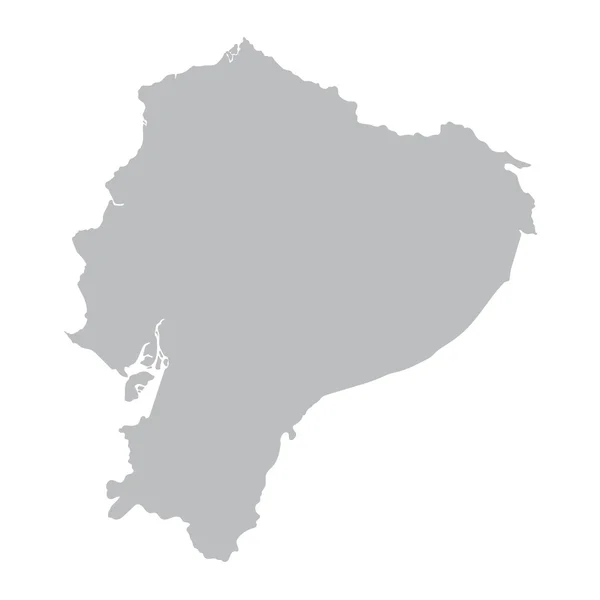 Grijze kaart van Ecuador — Stockvector