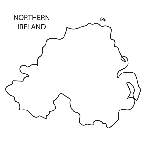 Esquema de Irlanda del Norte mapa — Vector de stock