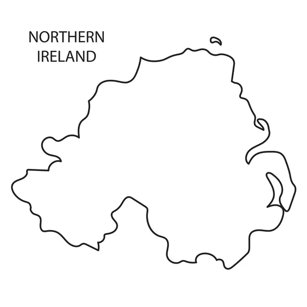 Anahat Kuzey İrlanda Haritası — Stok Vektör