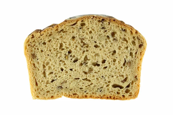 Ломтик цельнозернового хлеба с семенами — стоковое фото