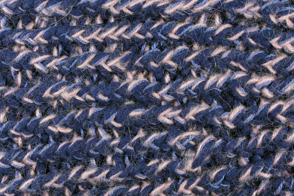 Blau gestrickte Wolle Hintergrund — Stockfoto