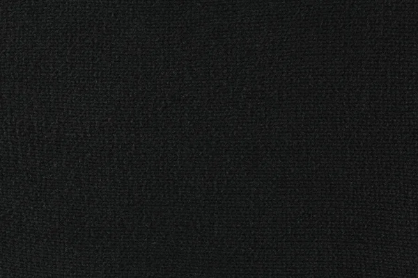 Textura de tecido de lã preta — Fotografia de Stock