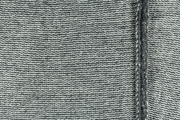 White and grey wool fabric with seam — Stock Photo, Image