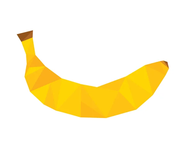 Veelhoekige banaan, vectorillustratie — Stockvector