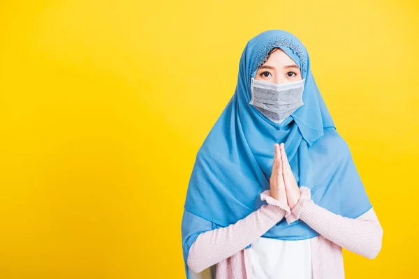 Árabe Musulmán Asiático Retrato Una Hermosa Mujer Joven Islam Religioso — Foto de Stock