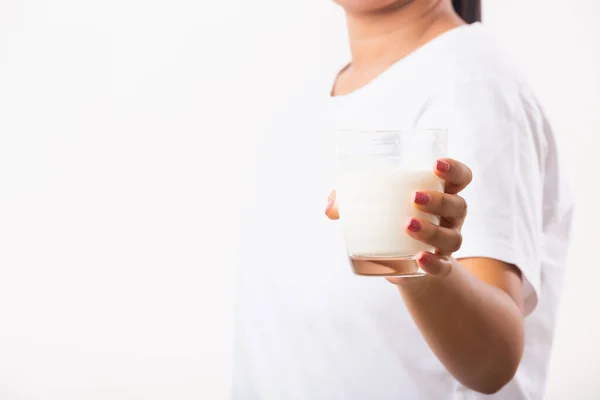 Asiatiskt Porträtt Glad Ung Asiatisk Skönhet Kvinna Använder Händerna Hålla — Stockfoto