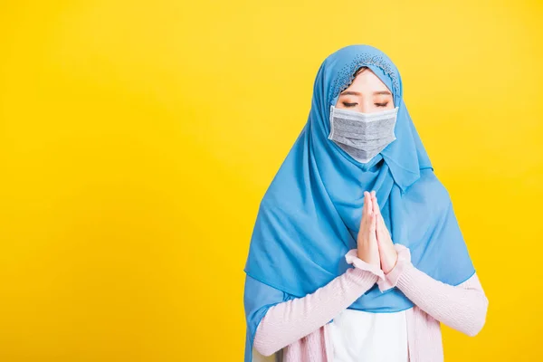 Árabe Musulmán Asiático Retrato Una Hermosa Mujer Joven Islam Religioso — Foto de Stock