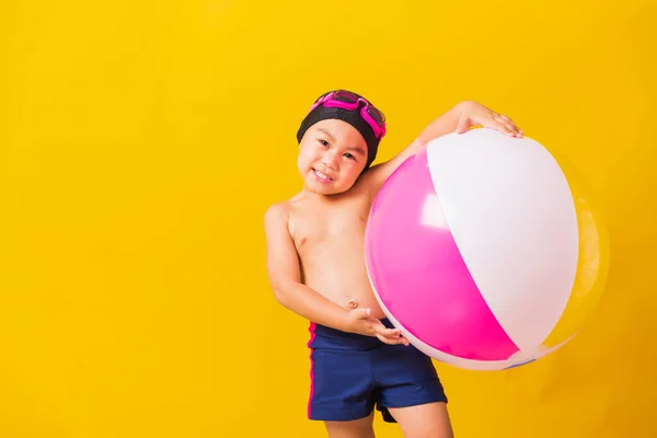 Zomer Vakantie Concept Portret Aziatisch Gelukkig Schattig Kind Jongen Glimlachen — Stockfoto