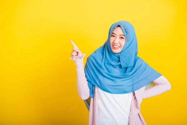 Asiatische Muslimische Araber Porträt Der Glücklichen Schönen Jungen Frau Islam — Stockfoto