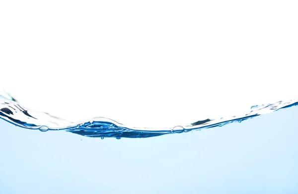 Hellblaue Wasserwelle Mit Luftblasen Und Ein Wenig Spritzwasser Unter Wasser — Stockfoto