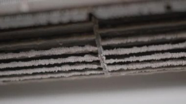 Kirli toz yoğun sincap kafesi vantilatörü evde klima, kötü bakım gereksinimi temizlik