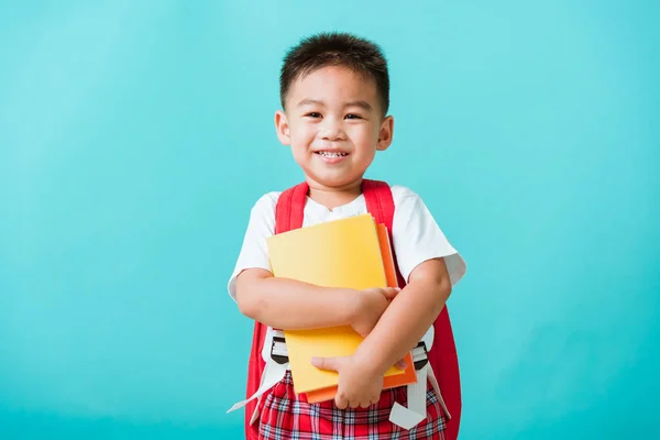 Zpátky Školy Portrét Asijské Šťastný Zábavný Roztomilý Chlapeček Úsměvem Smát — Stock fotografie