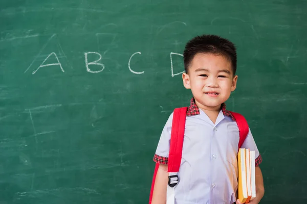 Zpátky Školy Happy Asijské Legrační Roztomilé Dítě Chlapec Mateřské Školky — Stock fotografie