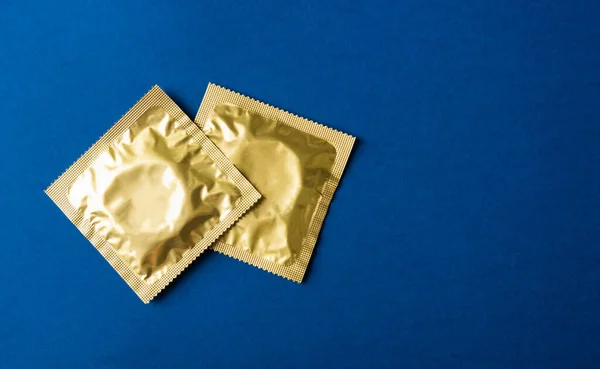 Dia Mundial Saúde Sexual Aids Top View Flat Lay Preservativo — Fotografia de Stock