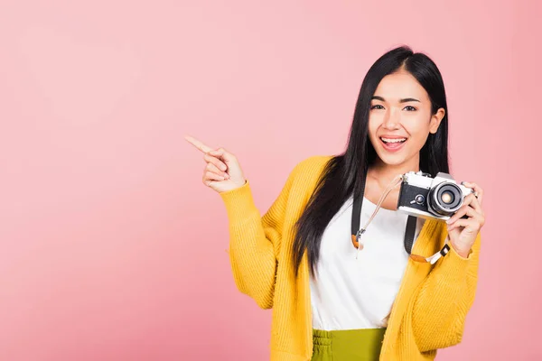 Aantrekkelijk Energiek Gelukkig Aziatisch Portret Mooi Schattig Jong Vrouw Tiener — Stockfoto