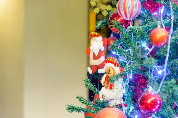 Feliz Año Nuevo Árbol Abeto Decorativo Día Navidad Con Espacio — Foto de Stock