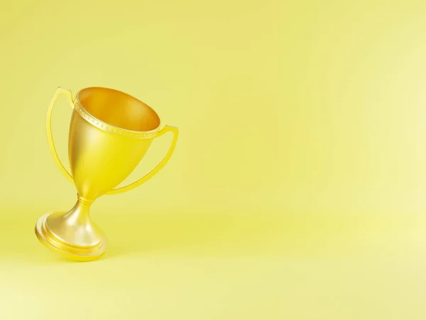 Golden Trophy Cup Champion Trophy Metallic Shiny Gold Winner Cup — Stock Photo, Image