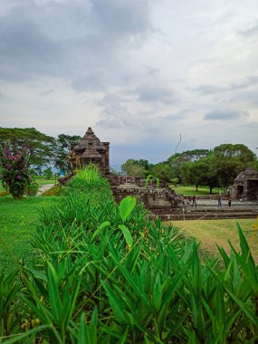 Yogyakarta Endonezya 'daki Ratu Boko Sarayı manzarası