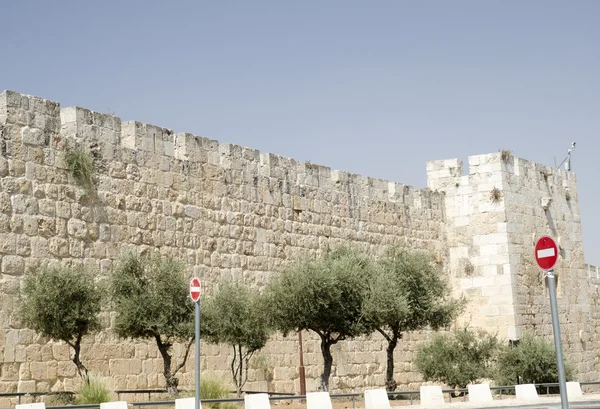 Murallas antiguas de Jerusalén — Foto de Stock