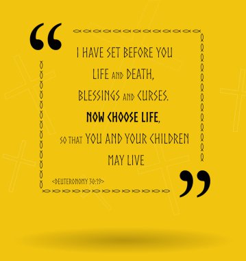 Bible quotes about life choice clipart