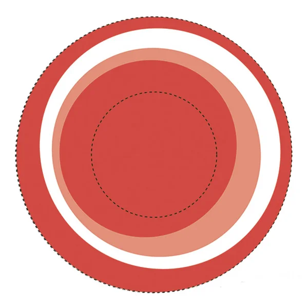 镶嵌装饰品的金属板 用于装饰目的 与白色背景图相隔离 纹理装饰圆形图标 红球形的松饼 — 图库照片