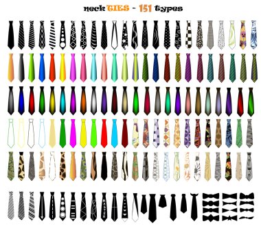 boyun bağları set vektör