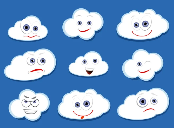 Cartoon vector clouds — Stock Vector
