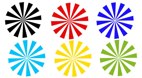Blumen oder Regenschirme farbige Formen — Stockfoto