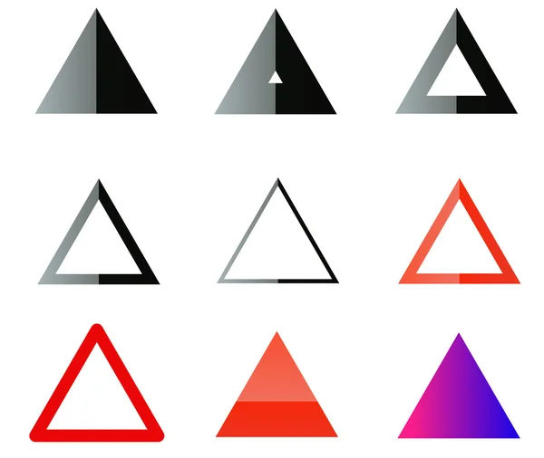 Polygon black and white shapes set illustration — Stock Photo, Image