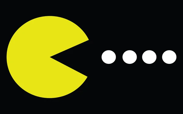 Pac-Man avec des boules — Image vectorielle