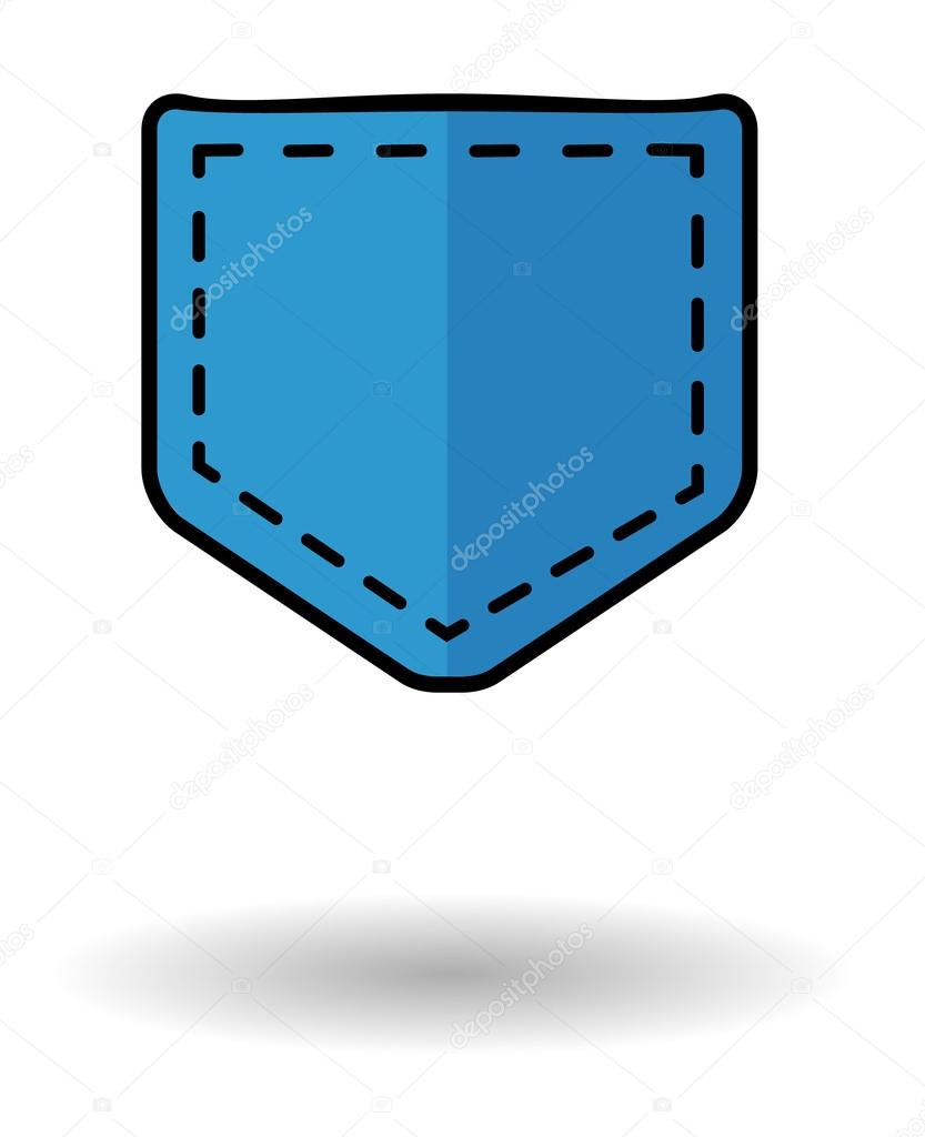 Jeans pocket vector icon