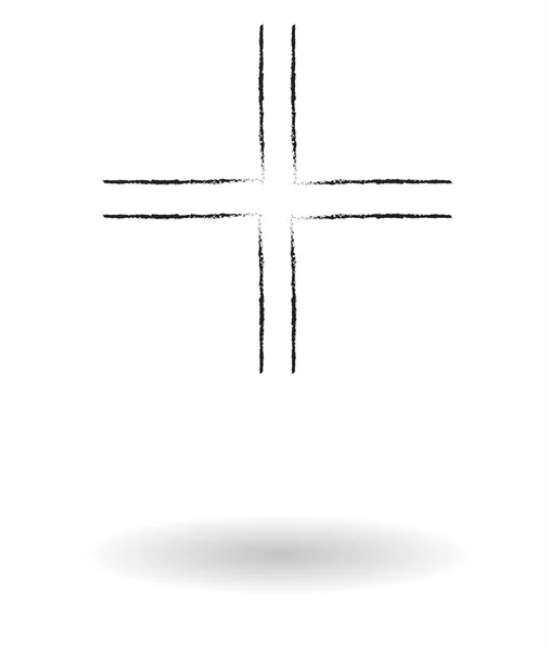 Desenho a lápis gama cross — Vetor de Stock