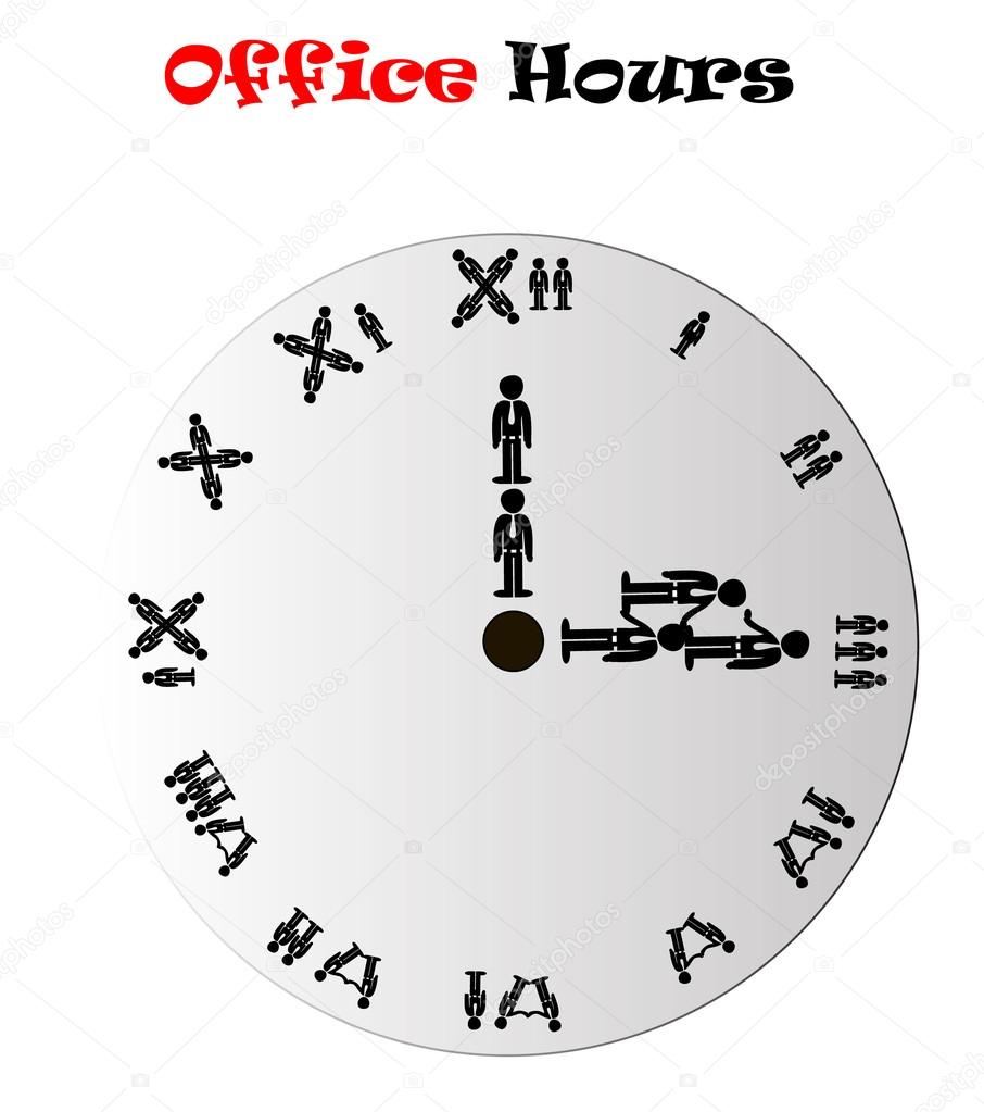Afternoon office hours conceptual clock