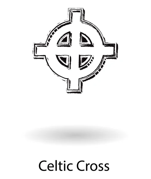 Cruz celta 3d boceto — Archivo Imágenes Vectoriales