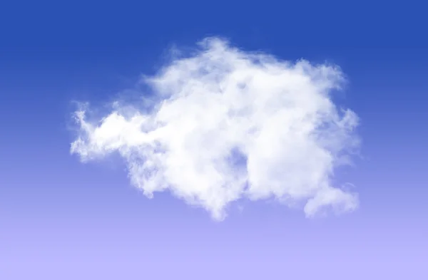 Nuage unique sur fond de ciel bleu — Photo