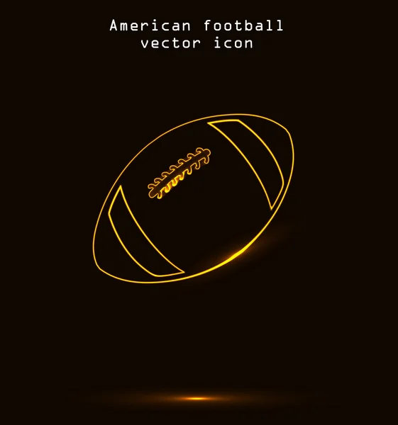 Contour icône vectoriel football américain — Image vectorielle